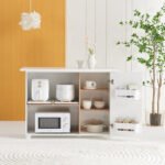 H6390 1단 1칸 삼나무 다리형 책장 1color - 이미지 4