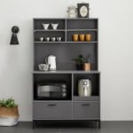 H6620 390 2단 2칸 고무나무 이동책장 - 이미지 3