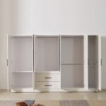 H6395 3단 3칸 삼나무 낮은책장 1color - 이미지 2