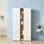 E177 미송원목 6단 도어책장 1200 1color