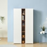 E177 미송원목 6단 도어책장 1200 1color - 이미지 3